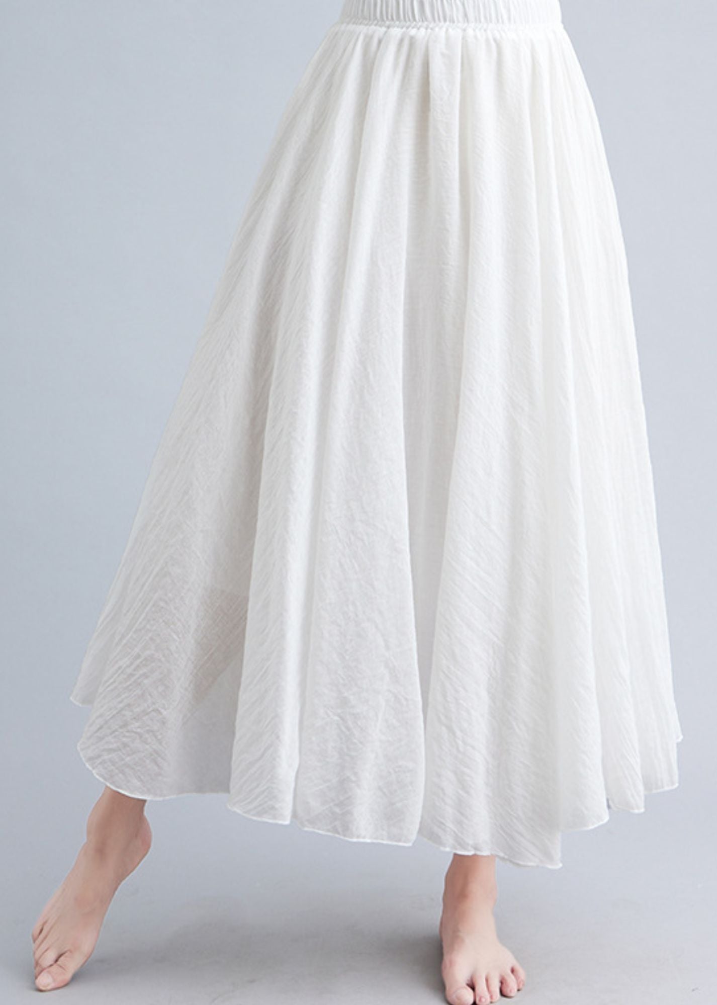 Women's Big Hem Artistic Cotton Linen Skirt